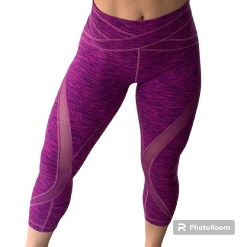 Pink and Purple Free to Flow Lululemon Crop Leggings Size 6